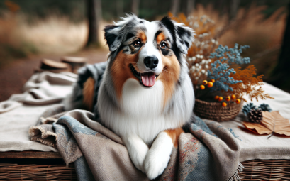 Berger australien le chien de berger actif et souriant un vrai compagnon de vie