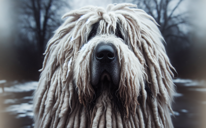 Komondor le chien geant a la fourrure dreadlock unique et protecteur
