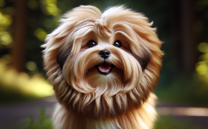 Petit chien lion lowchen le chien rieur au pelage luxuriant et au coeur joyeux
