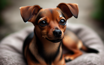 Ratier de prague un chien de compagnie affectueux et compact