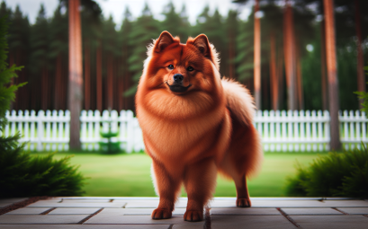 Spitz finlandais un chien de compagnie vivace et affectueux