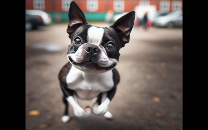Terrier de boston un chien actif sociable et au visage comique